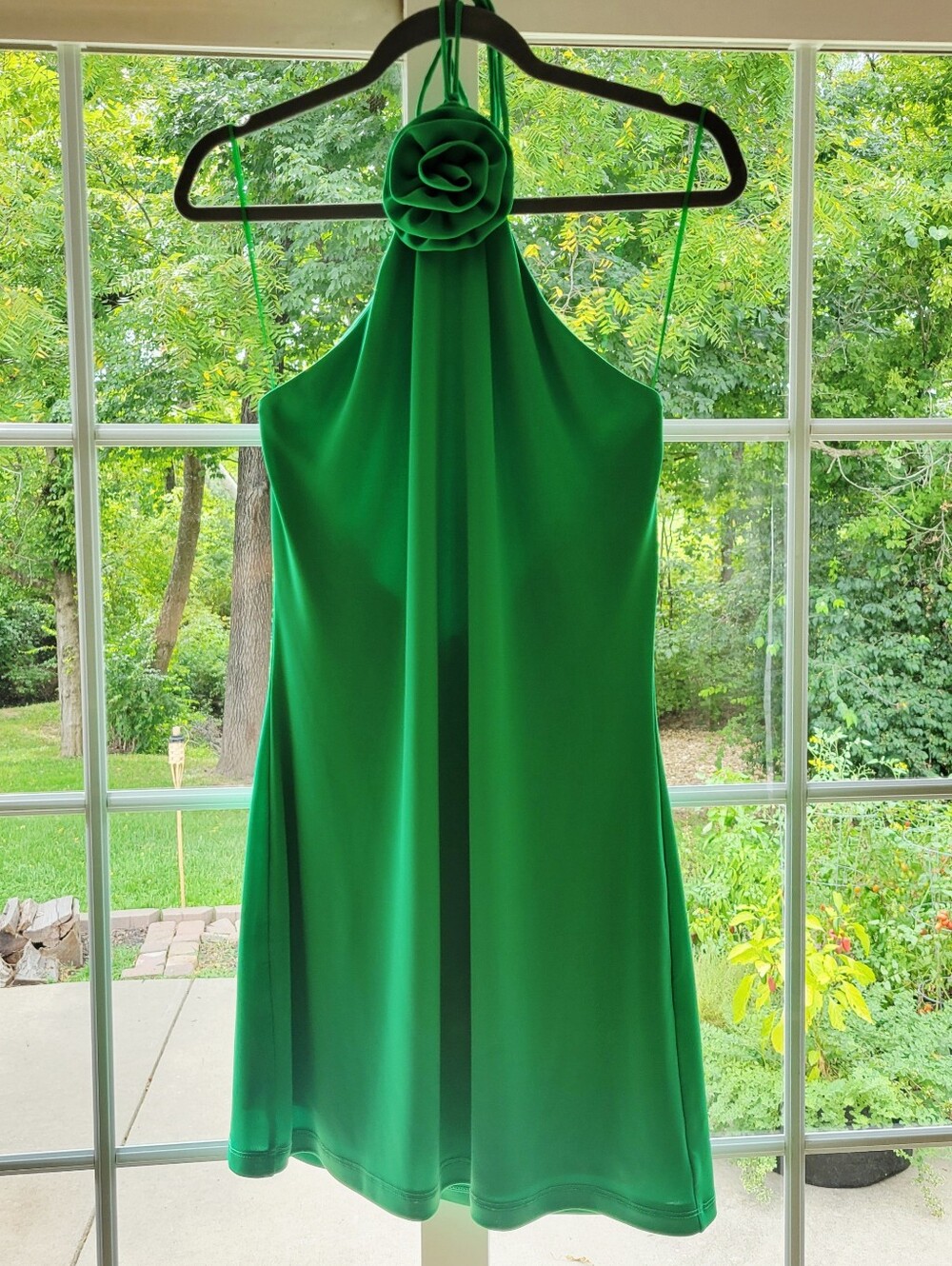 Gianni Bini Drs Lyla Rosette Dress Kelly Green XL NWT Mini Bodycon Fitted Trendy